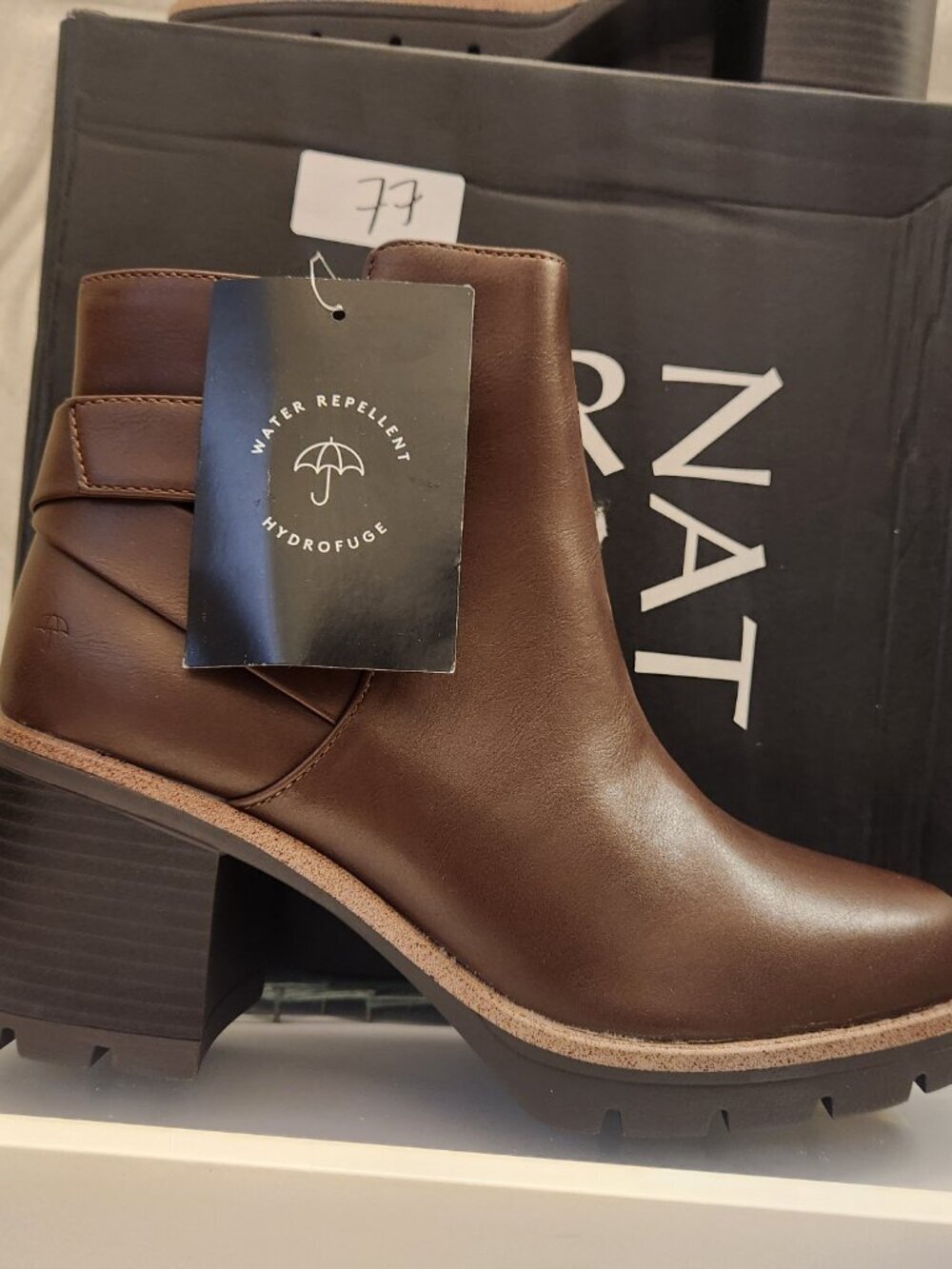 Naturalizer "Madalynn" Chocolate Heeled Boots. NIB. Size 9.5 Wide